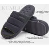 KuaiLu Cozy Memory Foam Slippers For Men – All-Season Warm House Shoes(Grey)