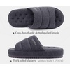 KuaiLu Cozy Memory Foam Slippers For Men – All-Season Warm House Shoes(Grey)