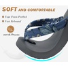 KuaiLu Flip Flops for Women with Arch Support Summer Beach Thong Sandals(Blue Grey)