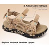 KuaiLu Mens Hiking Sandals with Orthopedic Arch Support Footbed(Beige(camouflage))