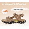 KuaiLu Mens Hiking Sandals with Orthopedic Arch Support Footbed(Beige(camouflage))