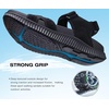 KuaiLu Mens Hiking Sandals with Orthopedic Arch Support Footbed(Black)