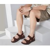KuaiLu Mens Hiking Sandals with Orthopedic Arch Support Footbed(Dark Brown)