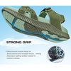 KuaiLu Mens Hiking Sandals with Orthopedic Arch Support Footbed(Green)