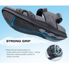 KuaiLu Mens Hiking Sandals with Orthopedic Arch Support Footbed(Grey)