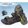 KuaiLu Mens Hiking Sandals with Orthopedic Arch Support Footbed(Grey(camouflage))