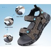 KuaiLu Mens Hiking Sandals with Orthopedic Arch Support Footbed(Grey(camouflage))