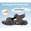 KuaiLu Mens Hiking Sandals with Orthopedic Arch Support Footbed(Grey(camouflage))