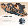 KuaiLu Mens Hiking Sandals with Orthopedic Arch Support Footbed(Khaki Black(camouflage))