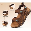 KuaiLu Mens Hiking Sandals with Orthopedic Arch Support Footbed(Khaki Brown(camouflage))