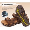 KuaiLu Mens Hiking Sandals with Orthopedic Arch Support Footbed(Khaki Brown(camouflage))