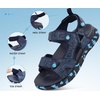 KuaiLu Mens Hiking Sandals with Orthopedic Arch Support Footbed(Navy Blue(camouflage))