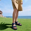 KuaiLu Mens Hiking Sandals with Orthopedic Arch Support Footbed(Navy Blue(camouflage))