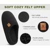 KuaiLu Mens House Memory Foam Slippers with Comfortable Warm Plush Lining(Black)