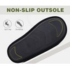 KuaiLu Mens House Memory Foam Slippers with Comfortable Warm Plush Lining(Black)