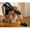KuaiLu Mens House Memory Foam Slippers with Comfortable Warm Plush Lining(Black)