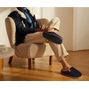 KuaiLu Mens House Memory Foam Slippers with Comfortable Warm Plush Lining(Black Brown)