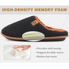 KuaiLu Mens House Memory Foam Slippers with Comfortable Warm Plush Lining(Black Brown)