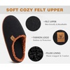 KuaiLu Mens House Memory Foam Slippers with Comfortable Warm Plush Lining(Black Brown)