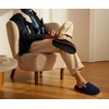 KuaiLu Mens House Memory Foam Slippers with Comfortable Warm Plush Lining(Blue Brown)