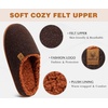 KuaiLu Mens House Memory Foam Slippers with Comfortable Warm Plush Lining(Brown)