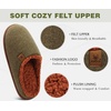 KuaiLu Mens House Memory Foam Slippers with Comfortable Warm Plush Lining(Green Brown)