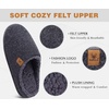 KuaiLu Mens House Memory Foam Slippers with Comfortable Warm Plush Lining(Grey)