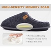KuaiLu Mens House Memory Foam Slippers with Comfortable Warm Plush Lining(Grey)