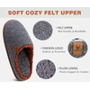 KuaiLu Mens House Memory Foam Slippers with Comfortable Warm Plush Lining(Grey Brown)