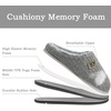 KuaiLu Men’s Orthopedic Memory Foam Slippers – Fashion Casual Wool-blend Stripe Knitted with Warm Sherpa Plush Lining – Winter Men’s Mule Scuff Non-slip House Slippers – Size 7-14