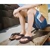 KuaiLu Mens Orthotic Cushion Flip Flops Athletic Recovery Walking Sandals(Dark Brown)