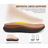 KuaiLu Mens Orthotic Cushion Flip Flops Athletic Recovery Walking Sandals(Khaki Brown)
