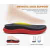 KuaiLu Mens Orthotic Cushion Flip Flops Athletic Recovery Walking Sandals(Red Black)