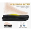 KuaiLu Men’s Orthotic Cushion Flip Flops Recovery Walking Athletic Sandals(All Black)