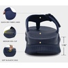 KuaiLu Men’s Orthotic Cushion Flip Flops Recovery Walking Athletic Sandals(Navy Blue)
