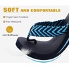 KuaiLu Mens Rubber Flip Flops with Comfortable Arch Support Summer Beach(Bright Blue)
