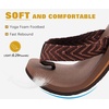 KuaiLu Mens Rubber Flip Flops with Comfortable Arch Support Summer Beach(Brownish)