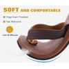KuaiLu Mens Rubber Flip Flops with Comfortable Arch Support Summer Beach(Light Brown)