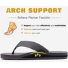 KuaiLu Mens Rubber Flip Flops with Comfortable Arch Support Summer Beach(Light Grey)
