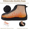 KuaiLu Mens Slippers Booties With Plush Lining Winter Warm House Shoes(All Black)