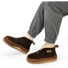 KuaiLu Mens Slippers Booties With Plush Lining Winter Warm House Shoes(Black)