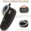 KuaiLu Mens Slippers Booties With Plush Lining Winter Warm House Shoes(Black)