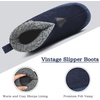 KuaiLu Mens Slippers Booties With Plush Lining Winter Warm House Shoes(Blue)