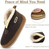 KuaiLu Mens Slippers Booties With Plush Lining Winter Warm House Shoes(Brown)