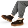 KuaiLu Mens Slippers Booties With Plush Lining Winter Warm House Shoes(Brown)