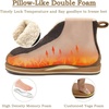 KuaiLu Mens Slippers Booties With Plush Lining Winter Warm House Shoes(Brown)