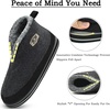 KuaiLu Mens Slippers Booties With Plush Lining Winter Warm House Shoes(Grey)