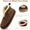 KuaiLu Mens Slippers Booties With Plush Lining Winter Warm House Shoes(Khaki)