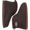 KuaiLu Mens Slippers Booties With Plush Lining Winter Warm House Shoes(Reddish Brown)