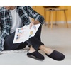 KuaiLu Mens Slippers Orthopedic Arch Support Suede Fluff Plush Home Shoes(Black)